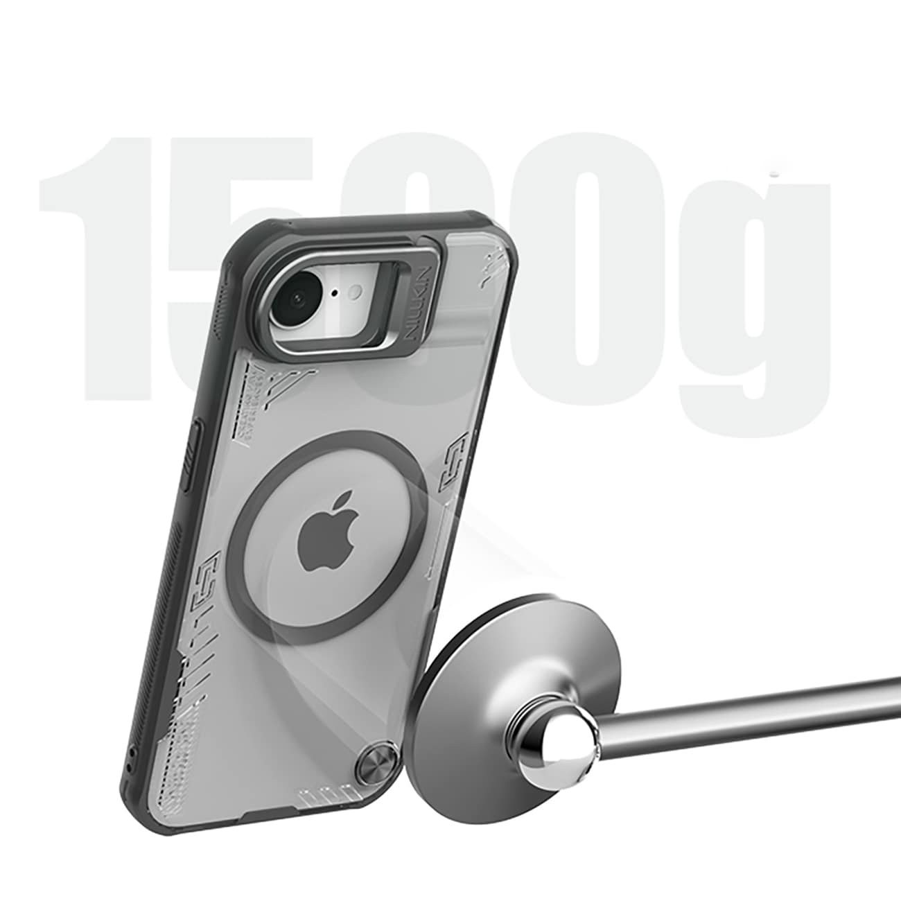 Nillkin Iceblade Prop magneettikotelo jalustalla iPhone 16e:lle - musta