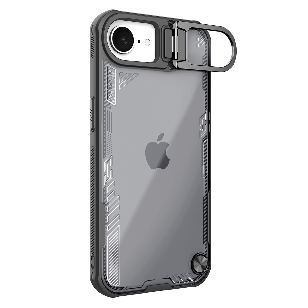 Nillkin Iceblade Prop Case jalustalla iPhone 16e:lle - Musta