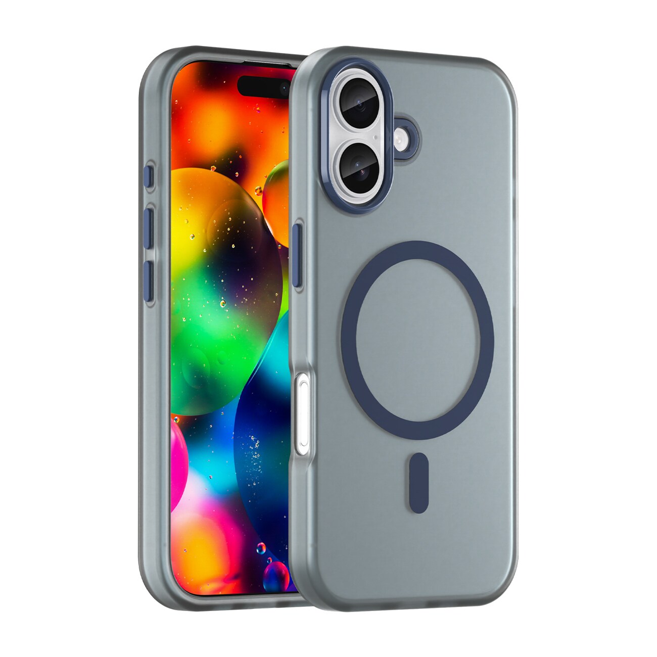 Magneettinen hiomalaite iPhone 17 Kotelo yhteensopiva MagSafe kanssa - matta sininen