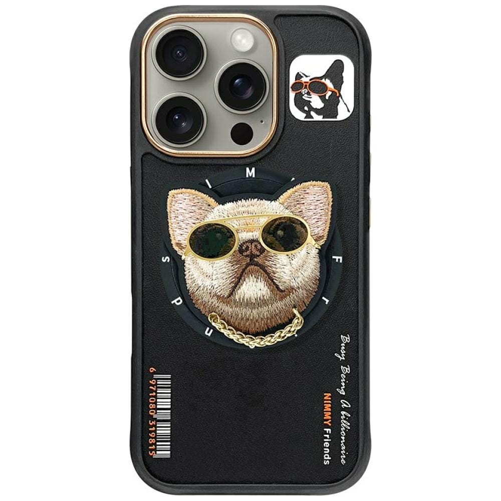 Nimmy Glasses Cool Dog MagSafe -kotelo iPhone 16 Pro - musta