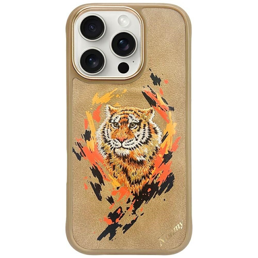 Nimmy Tiger MagSafe kotelo iPhone 16 Pro Maxille - ruskea