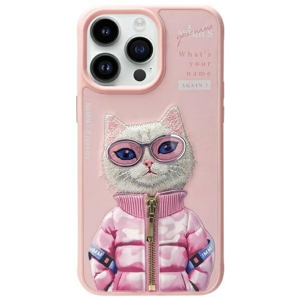 Nimmy Cool&Cute 2.0 Kotelo iPhone 15 Pro Max - Vaaleanpunainen