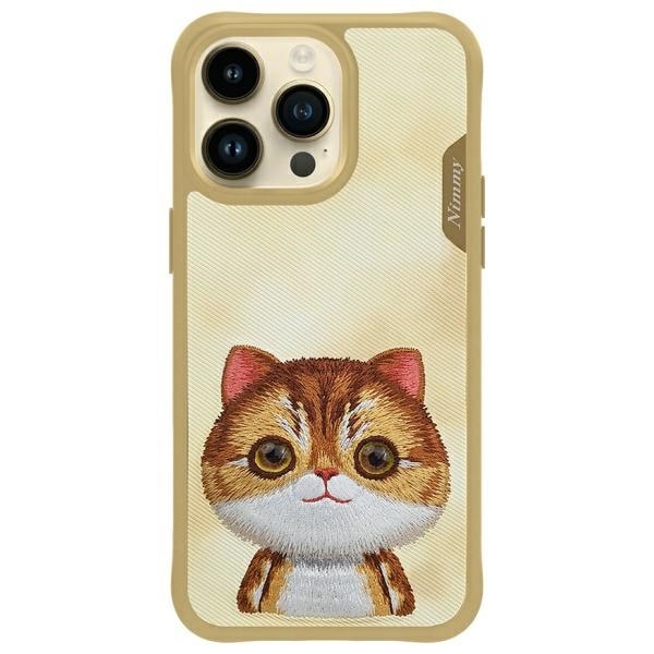 Nimmy Big Eyed Pet 2.0 Cat Case for iPhone 15 Pro Max - vihreä