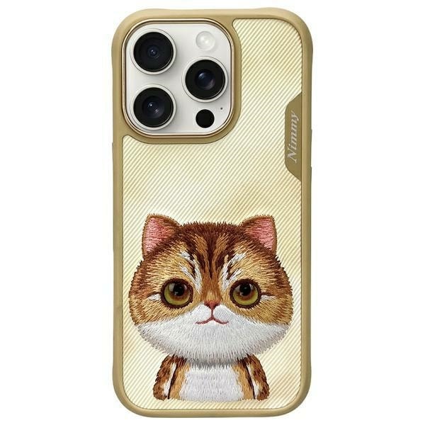 Nimmy Big Eyed Pet 2.0 Cat Case for iPhone 16 Pro - vihreä