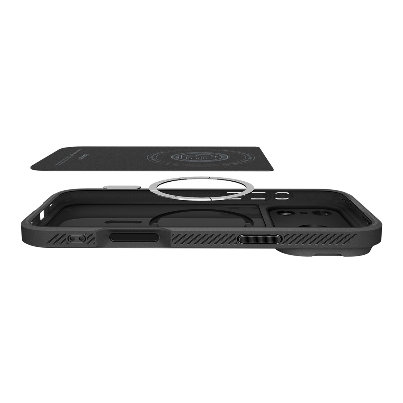 Spigen Optik Armor MagSafe -kotelo iPhone 17 Pro Maxille - musta