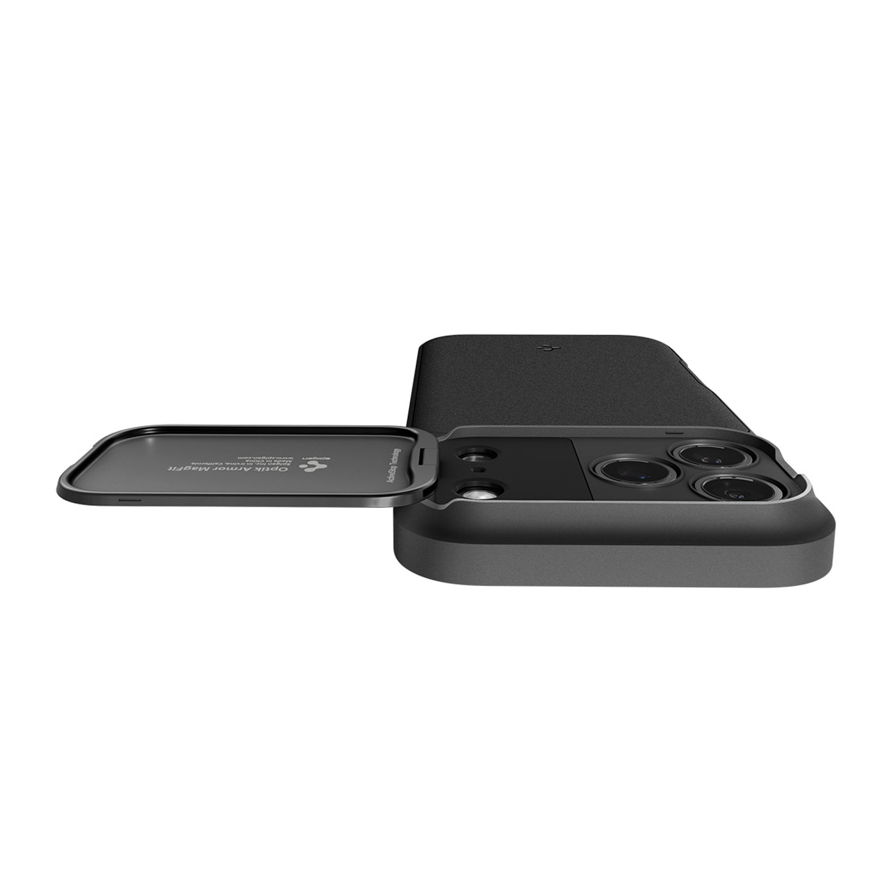Spigen Optik Armor MagSafe -kotelo iPhone 17 Pro Maxille - musta