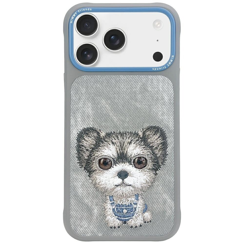 Nimmy Big Eyed Pet 2.0 Dog Case for iPhone 17 - harmaa