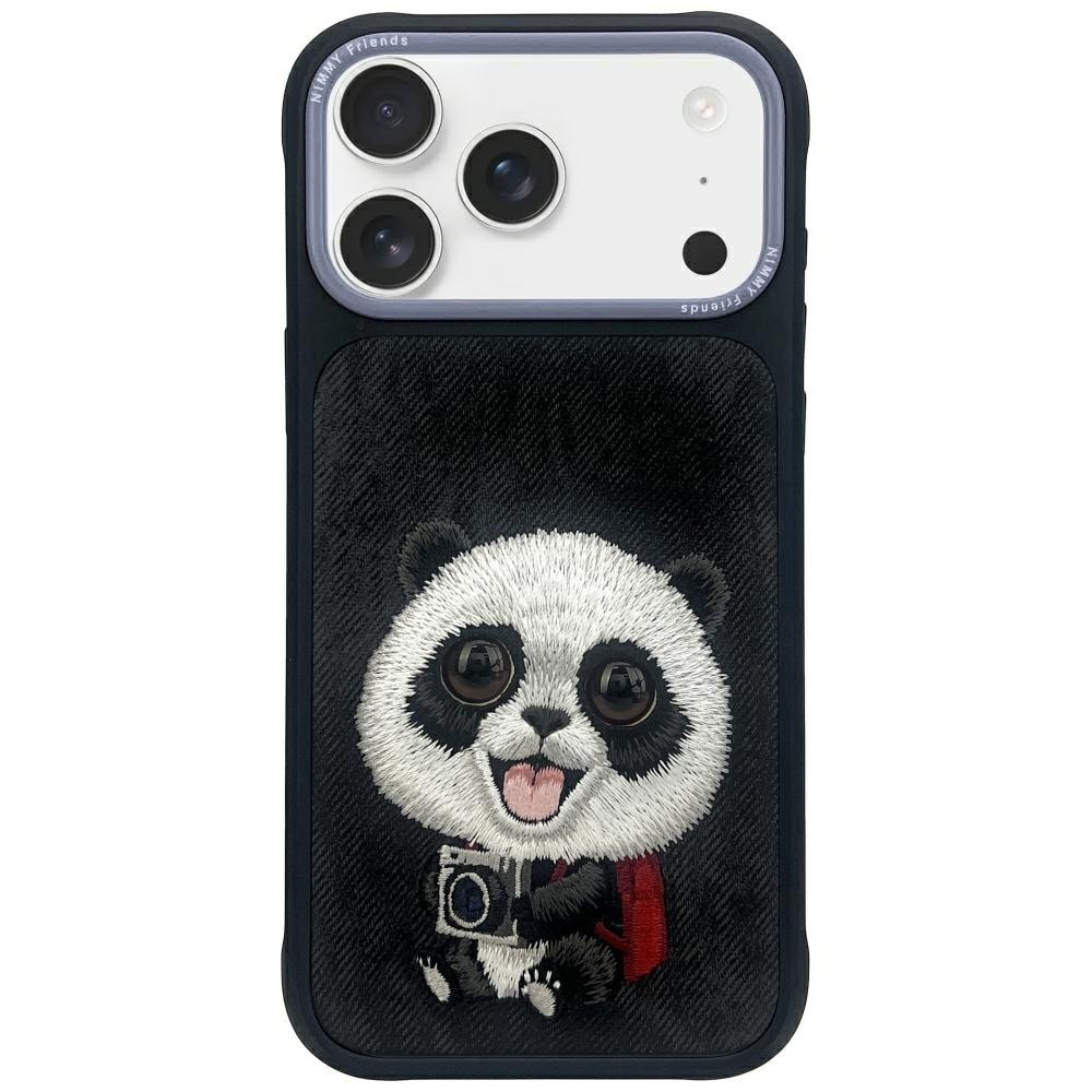 Nimmy Big Eyed Pet 2.0 Panda Case for iPhone 17 Pro Max - musta