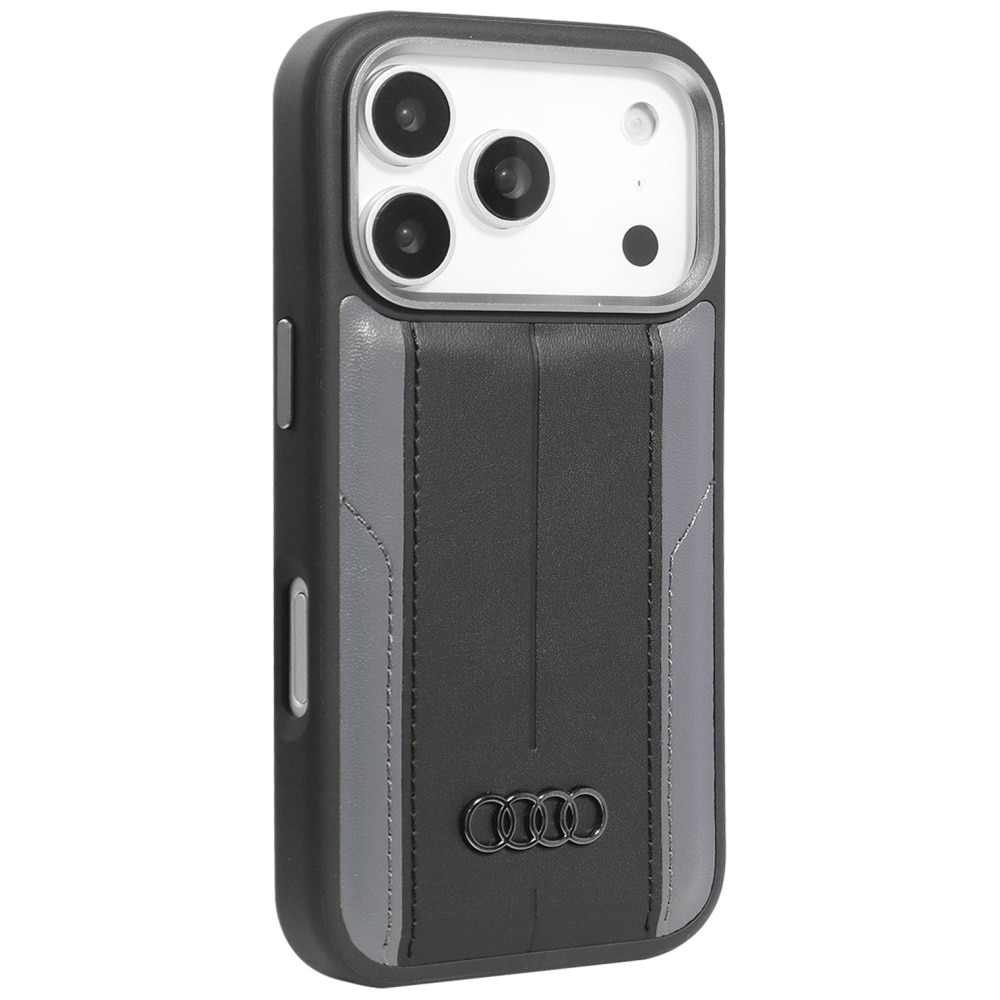 Audi A6 Synteettinen nahka MagSafe kotelo iPhone 17 Pro - musta