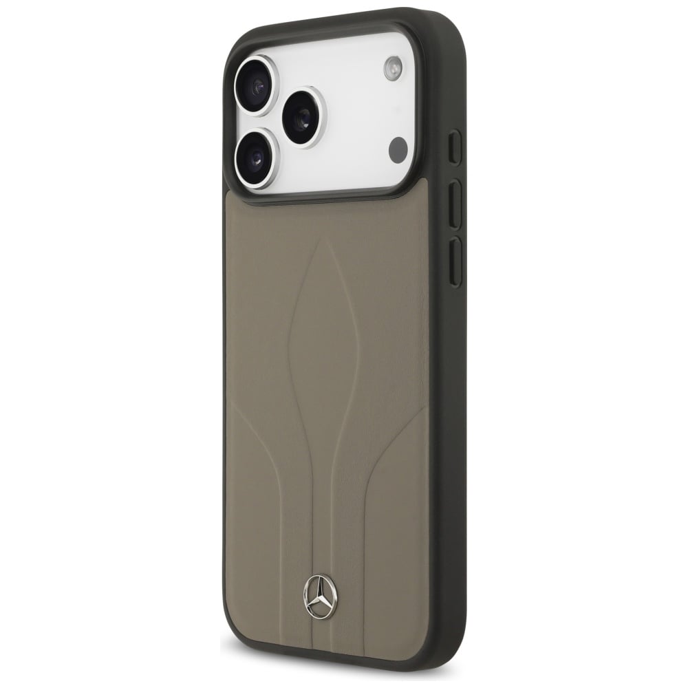 Mercedes Nahkainen The Move MagSafe -kotelo iPhone 17 Pro Maxille - Beige