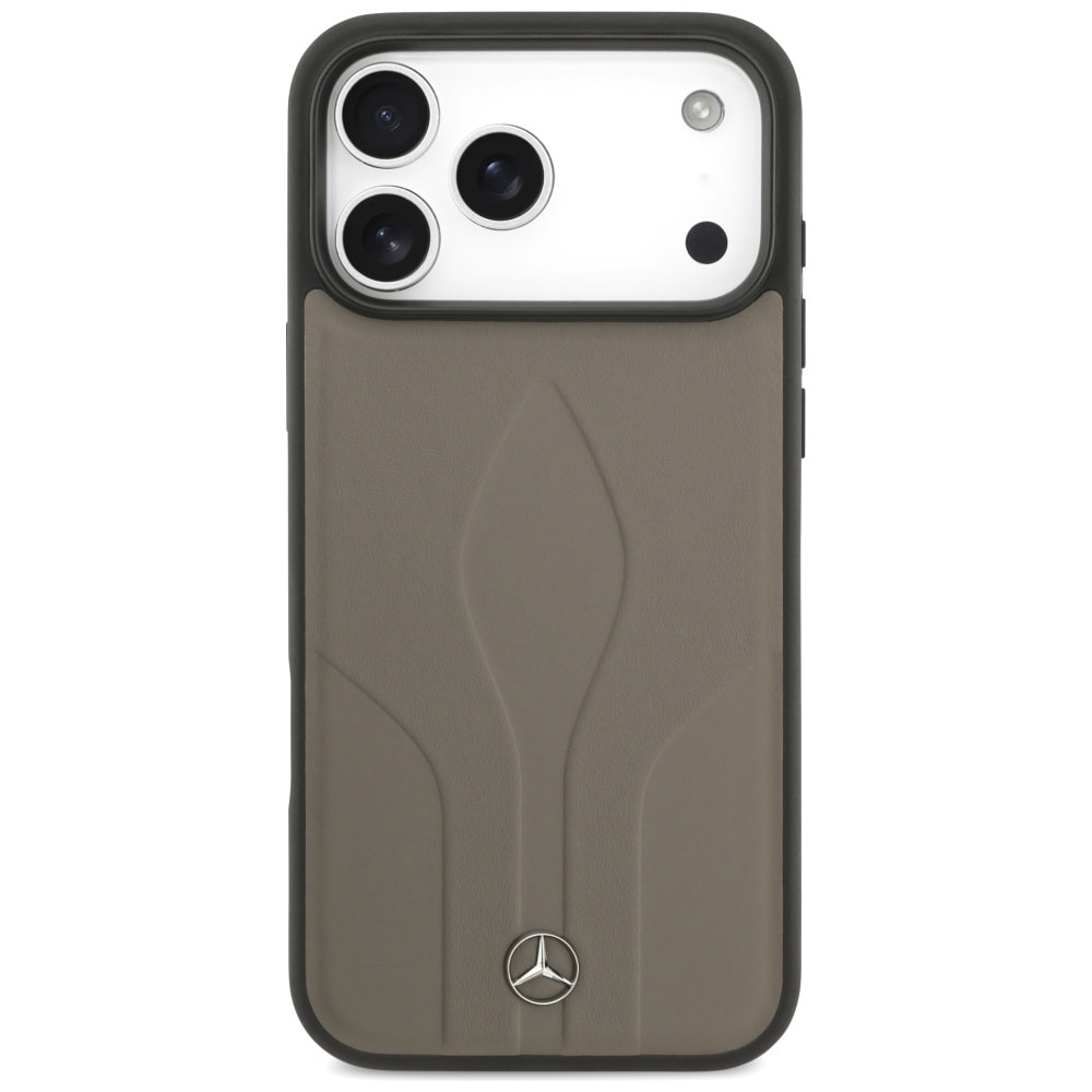 Mercedes Nahkainen The Move MagSafe -kotelo iPhone 17 Pro Maxille - Beige