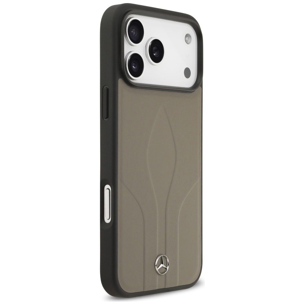 Mercedes Nahkainen The Move MagSafe -kotelo iPhone 17 Pro Maxille - Beige