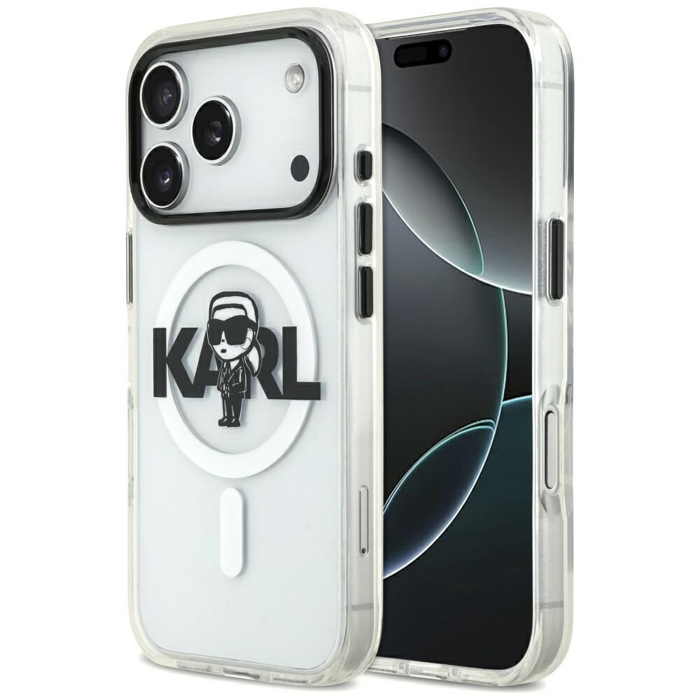 Karl Lagerfeld IML Karl Sketch Logo MagSafe Case for iPhone 17 Pro - läpinäkyvä - läpinäkyvä