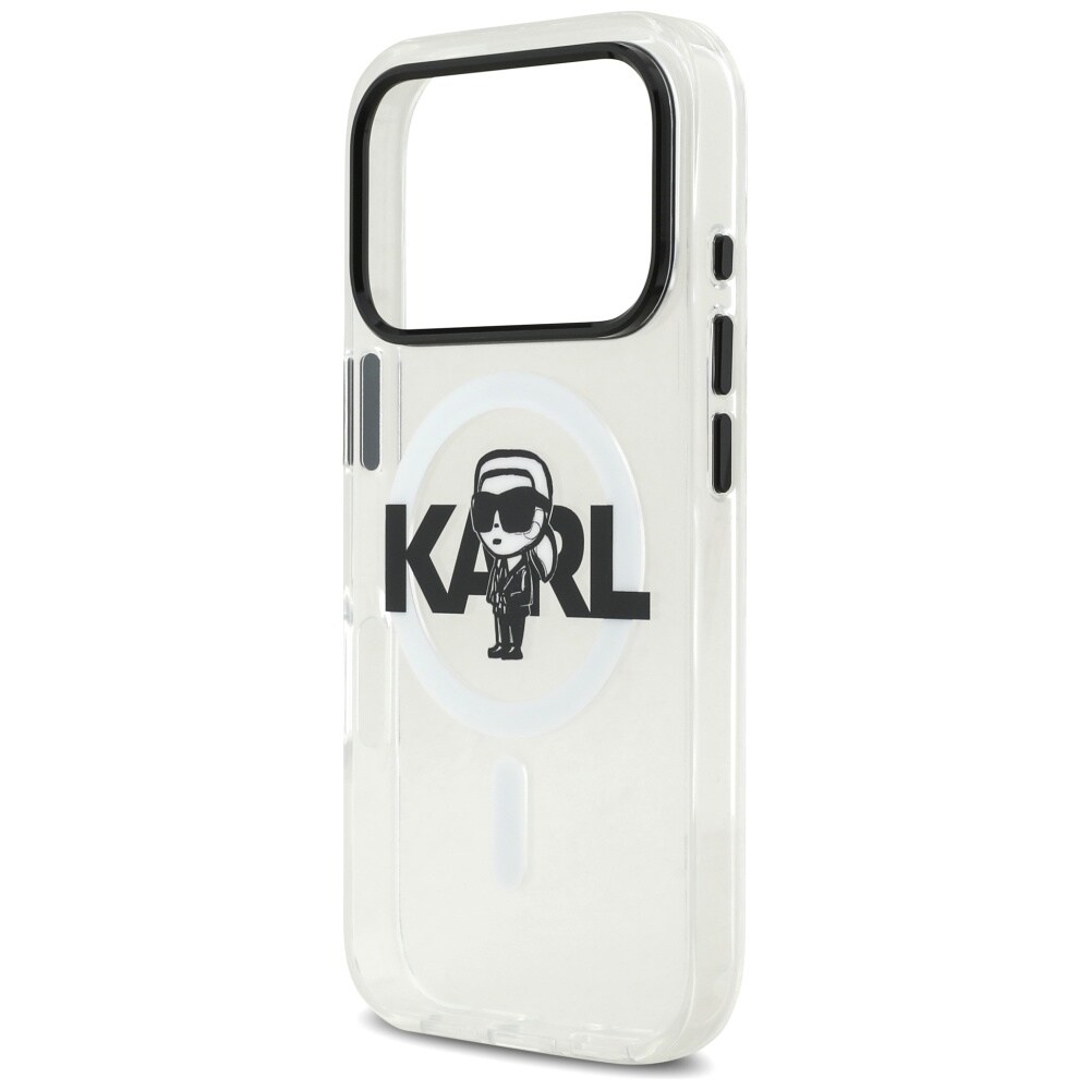 Karl Lagerfeld IML Karl Sketch Logo MagSafe Case for iPhone 17 Pro - läpinäkyvä - läpinäkyvä
