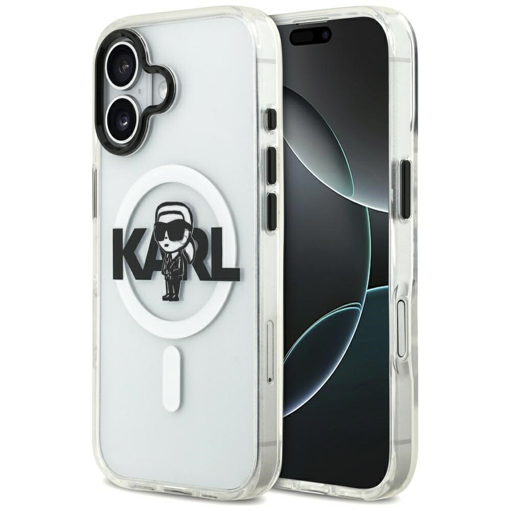Karl Lagerfeld IML Karl Sketch Logo MagSafe Case for iPhone 17 - läpinäkyvää