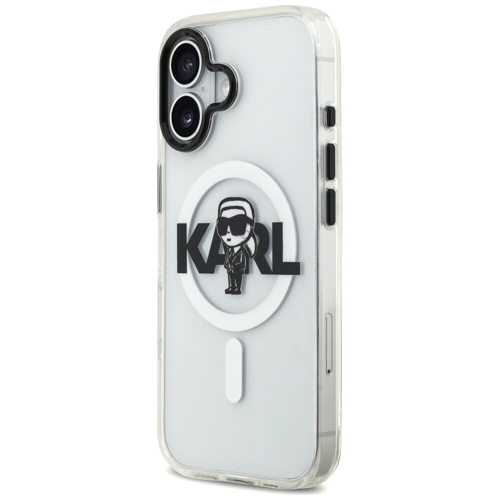 Karl Lagerfeld IML Karl Sketch Logo MagSafe Case for iPhone 17 - läpinäkyvää