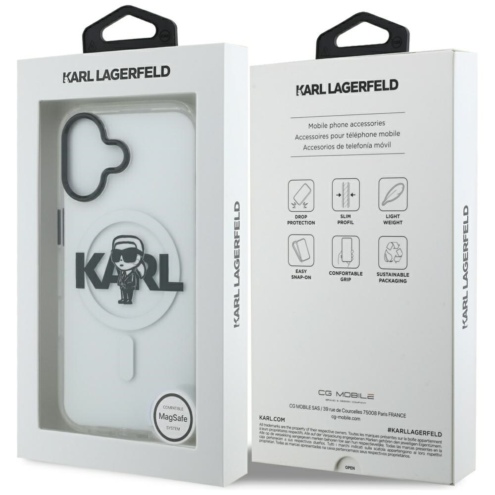 Karl Lagerfeld IML Karl Sketch Logo MagSafe Case for iPhone 17 - läpinäkyvää