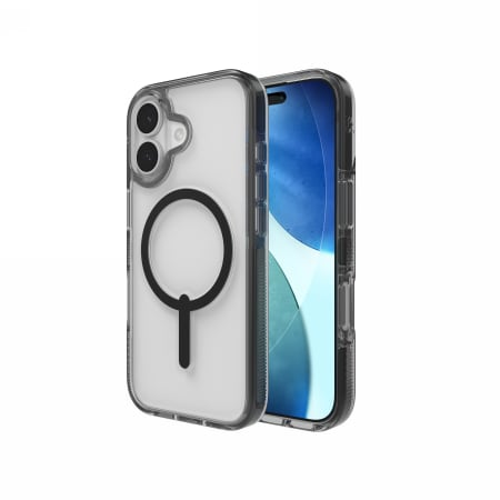 ZAGG Santa Cruz Snap MagSafe Case for iPhone 17 - Kirkas musta