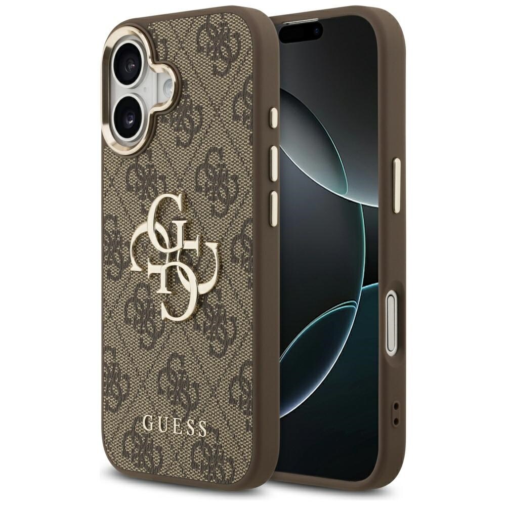 Guess 4G Big 4G Classic Logo Case for iPhone 17 - ruskea ja kultainen