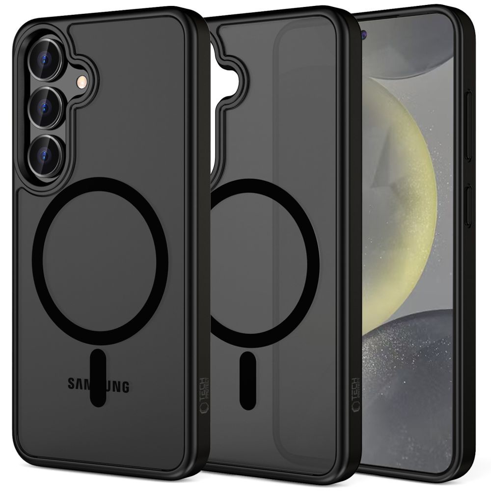 Tech-Protect MagMat MagSafena Samsung Galaxy S25 FE kotelo - matta musta