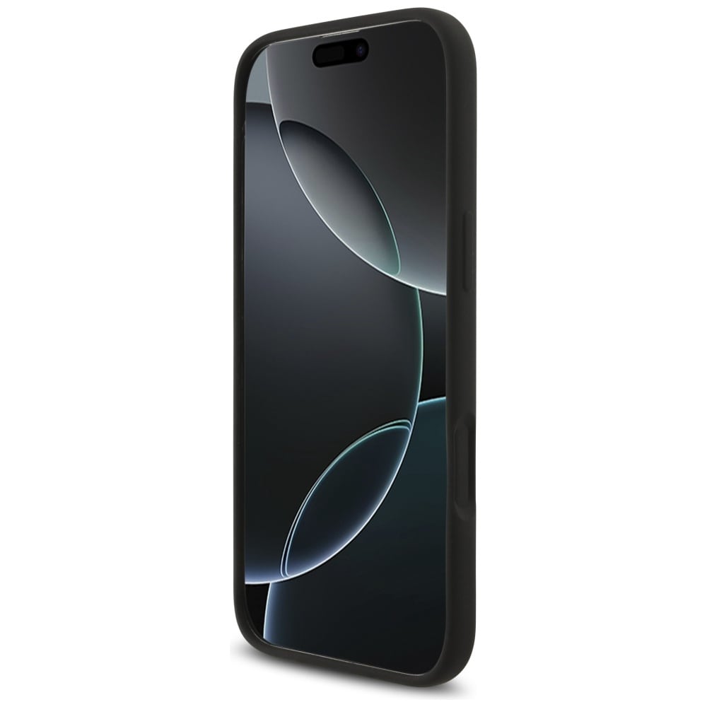 Guess Silikoni Big 4G Script -kotelo iPhone Airille - musta