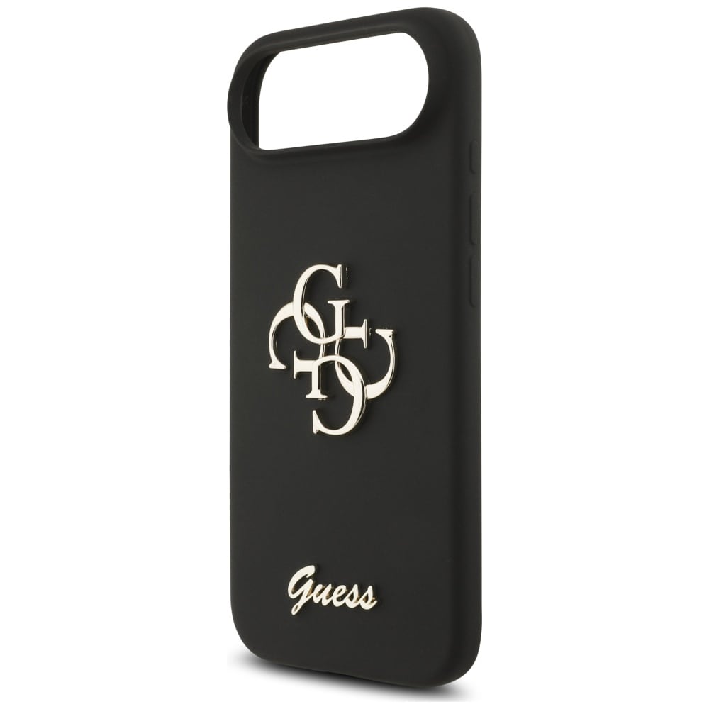 Guess Silikoni Big 4G Script -kotelo iPhone Airille - musta