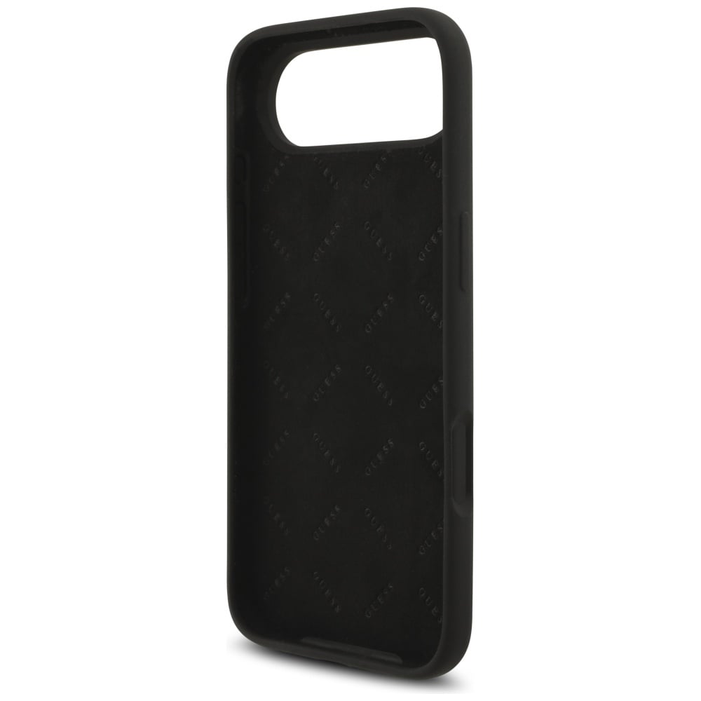 Guess Silikoni Big 4G Script -kotelo iPhone Airille - musta