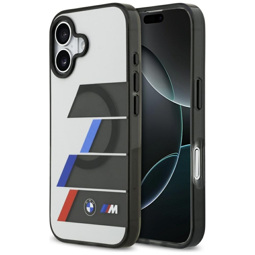 BMW M IML Metal Buttons Tricolor MagSafe Case for iPhone 17 - Gray