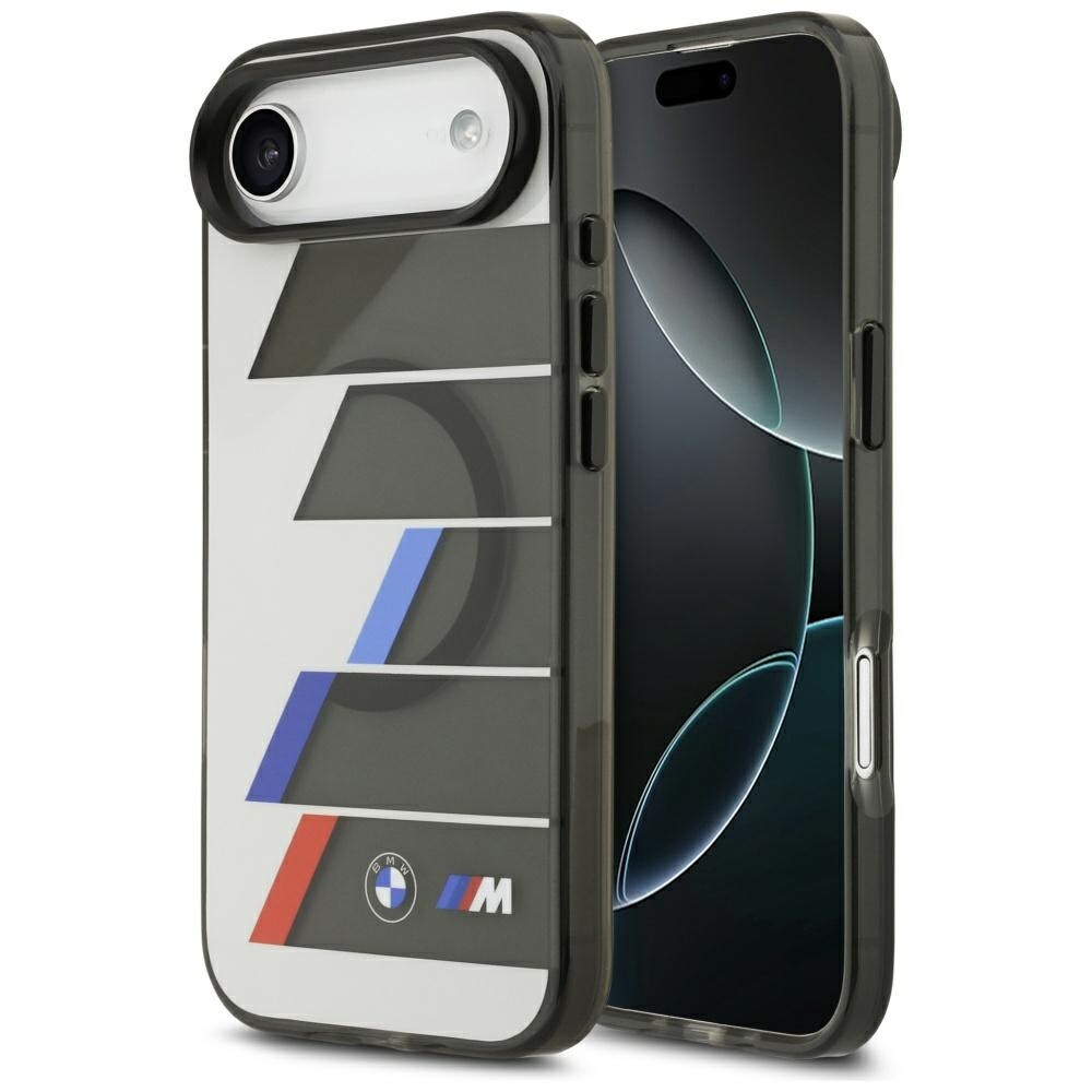 BMW M IML Metal Buttons Tricolor Lines MagSafe tapauksessa iPhone Air - Harmaa