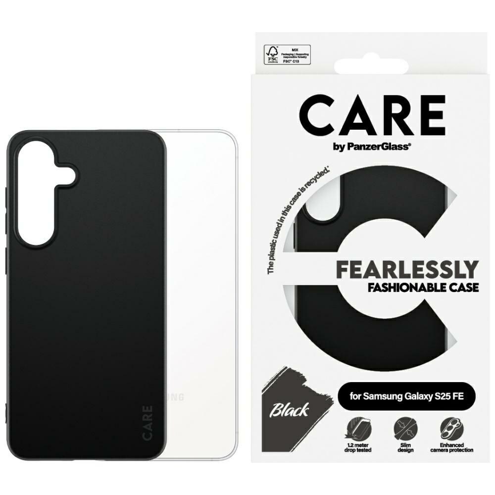 CARE by PanzerGlass Muotikotelo Samsung Galaxy S25 FE:lle - Musta