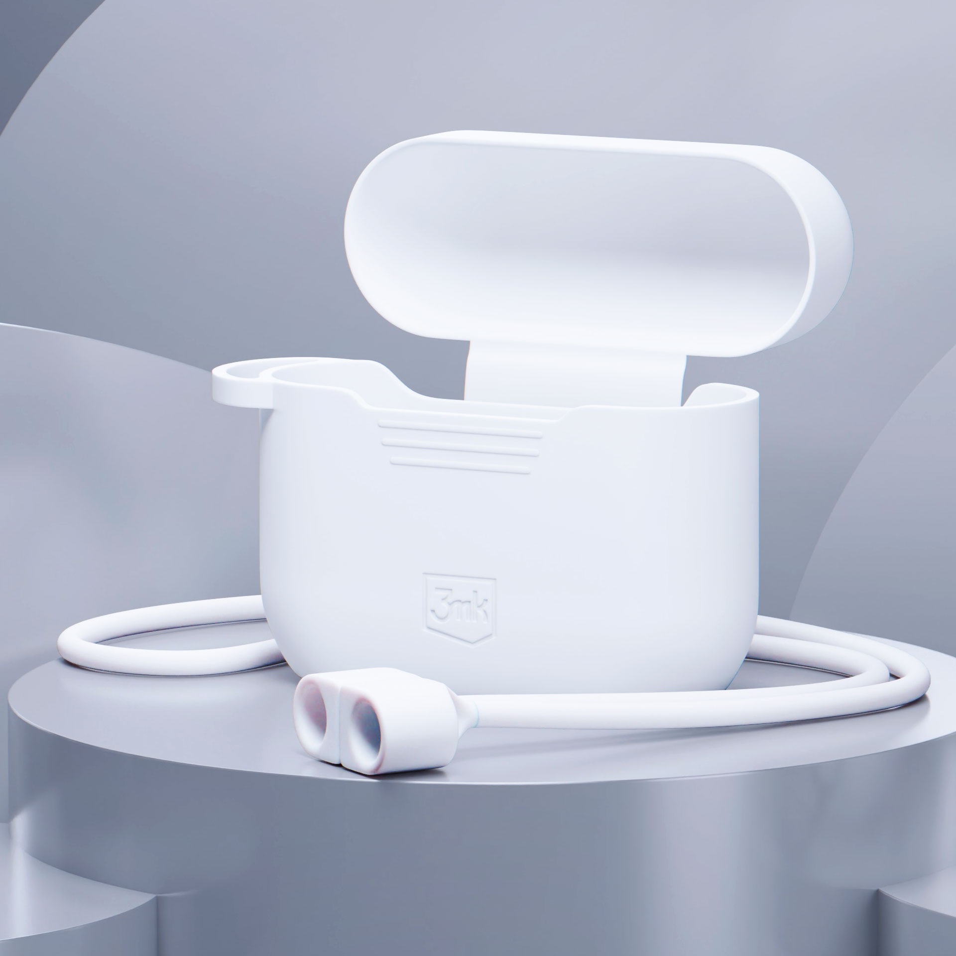 3mk Silikoni AirPods-kotelo AirPods Pro 3:lle - Valkoinen