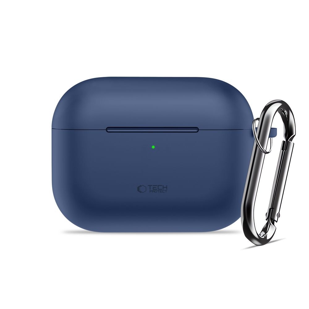 Tech-Protect silikoninen koukkukotelo AirPods Pro:lle - laivastonsininen