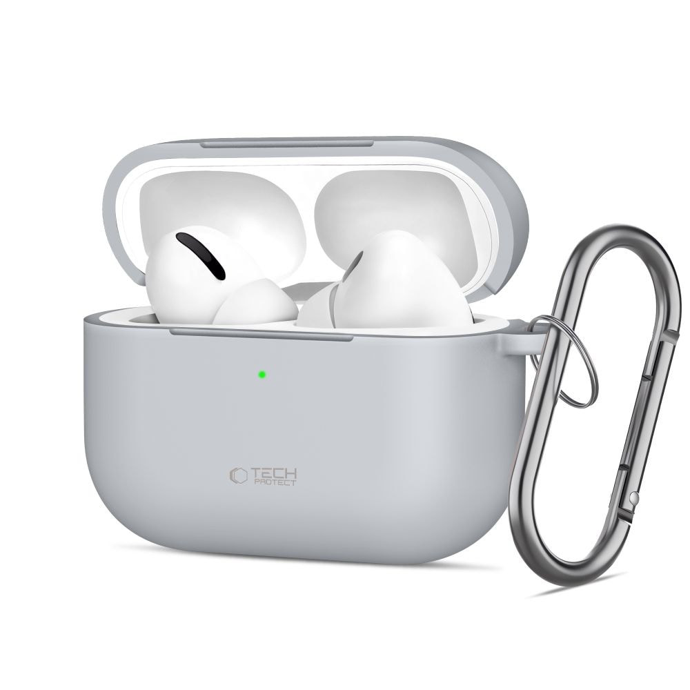 Tech-Protect silikoninen koukkukotelo AirPods Pro - harmaa
