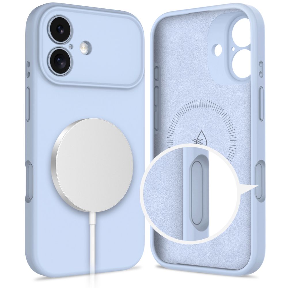 Tech-Protect silikoni MagSafe-kotelo iPhone 17:lle - sininen