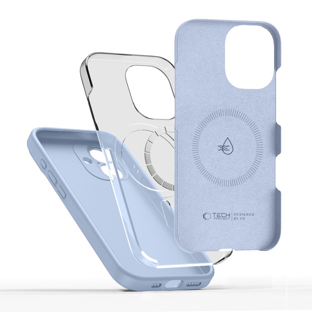 Tech-Protect silikoni MagSafe-kotelo iPhone 17:lle - sininen