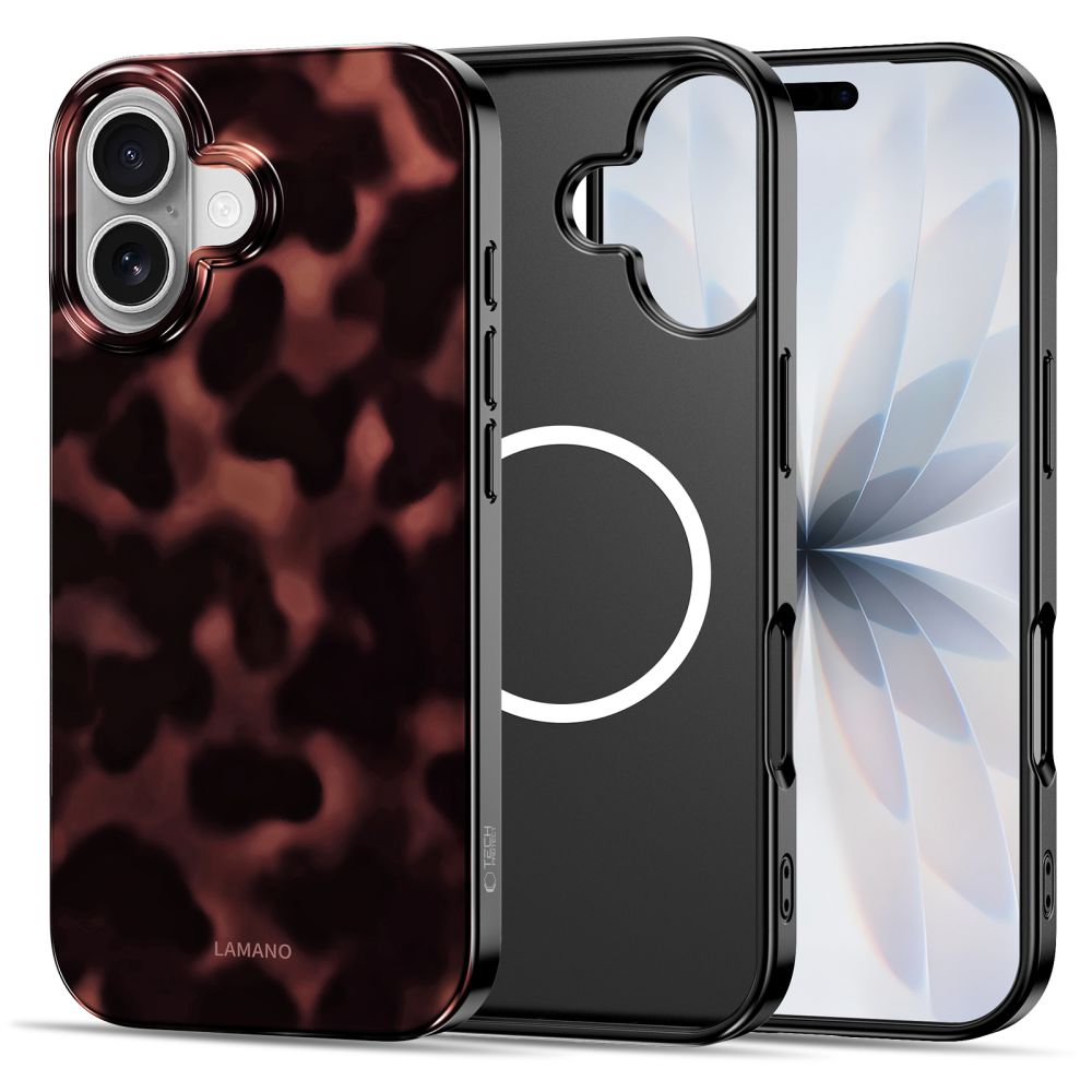 Tech-Protect Lamano MagSafe -kotelo iPhone 16:lle - musta ja punainen