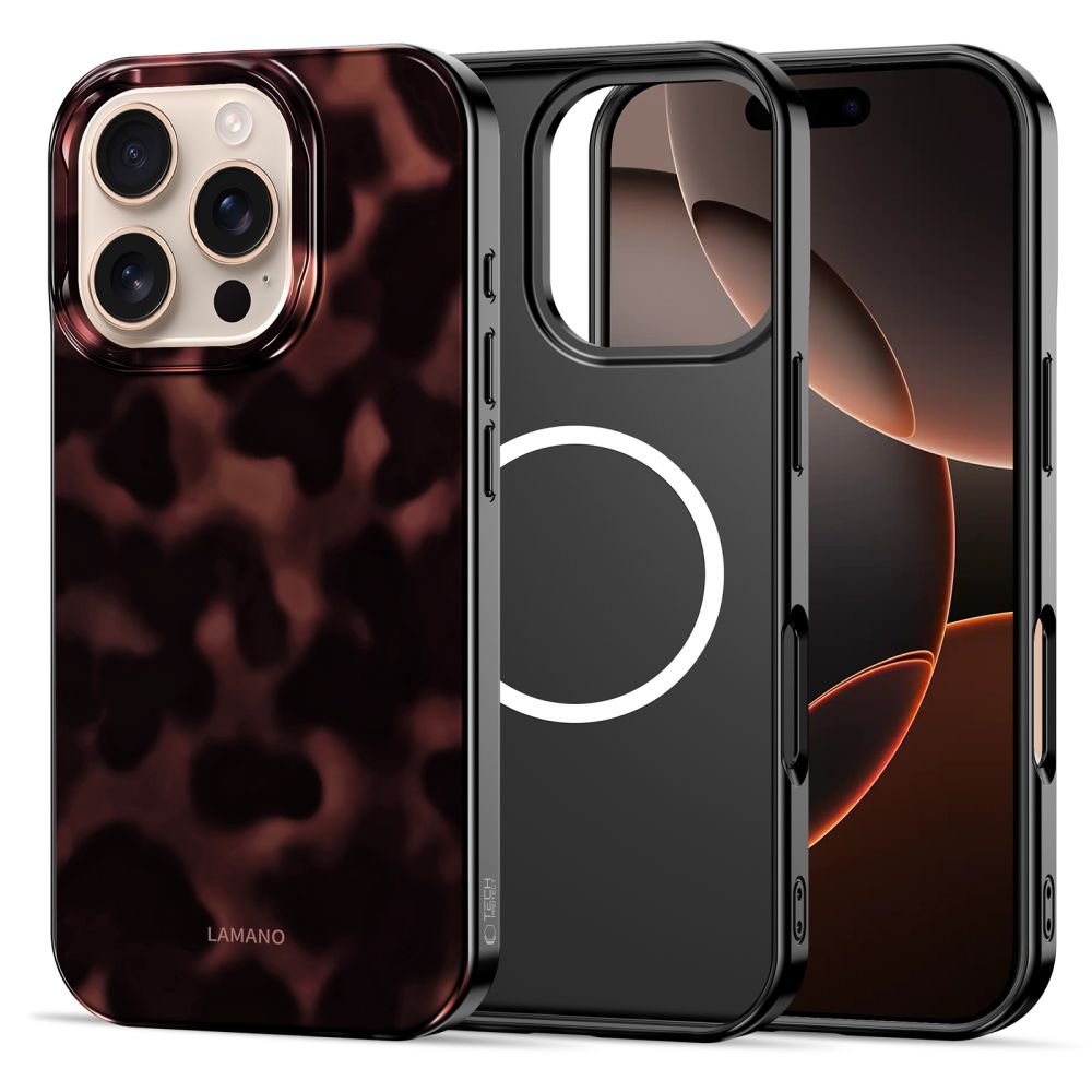 Tech-Protect Lamano MagSafe kotelo iPhone 16 Pro Max - musta ja punainen