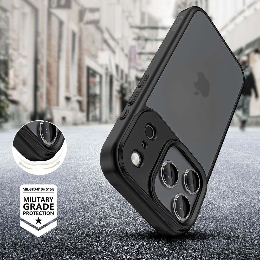 Tech-Protect MagMat kotelo iPhone 17 Pro Max - mattamusta - Matta musta