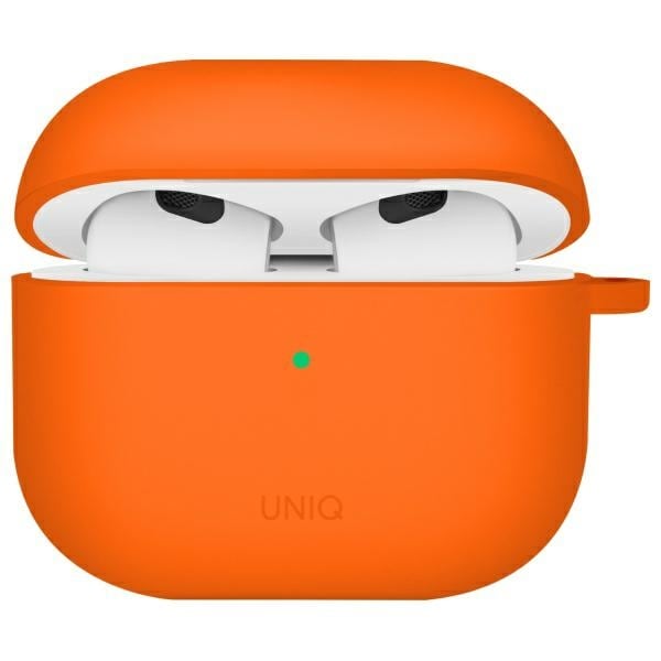 Uniq Nexo AirPods 4 + korvanapit Silikonikotelo - oranssi