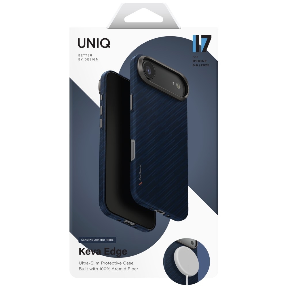 Uniq Keva EDGE Magclick -latauskotelo iPhone Airille - sininen