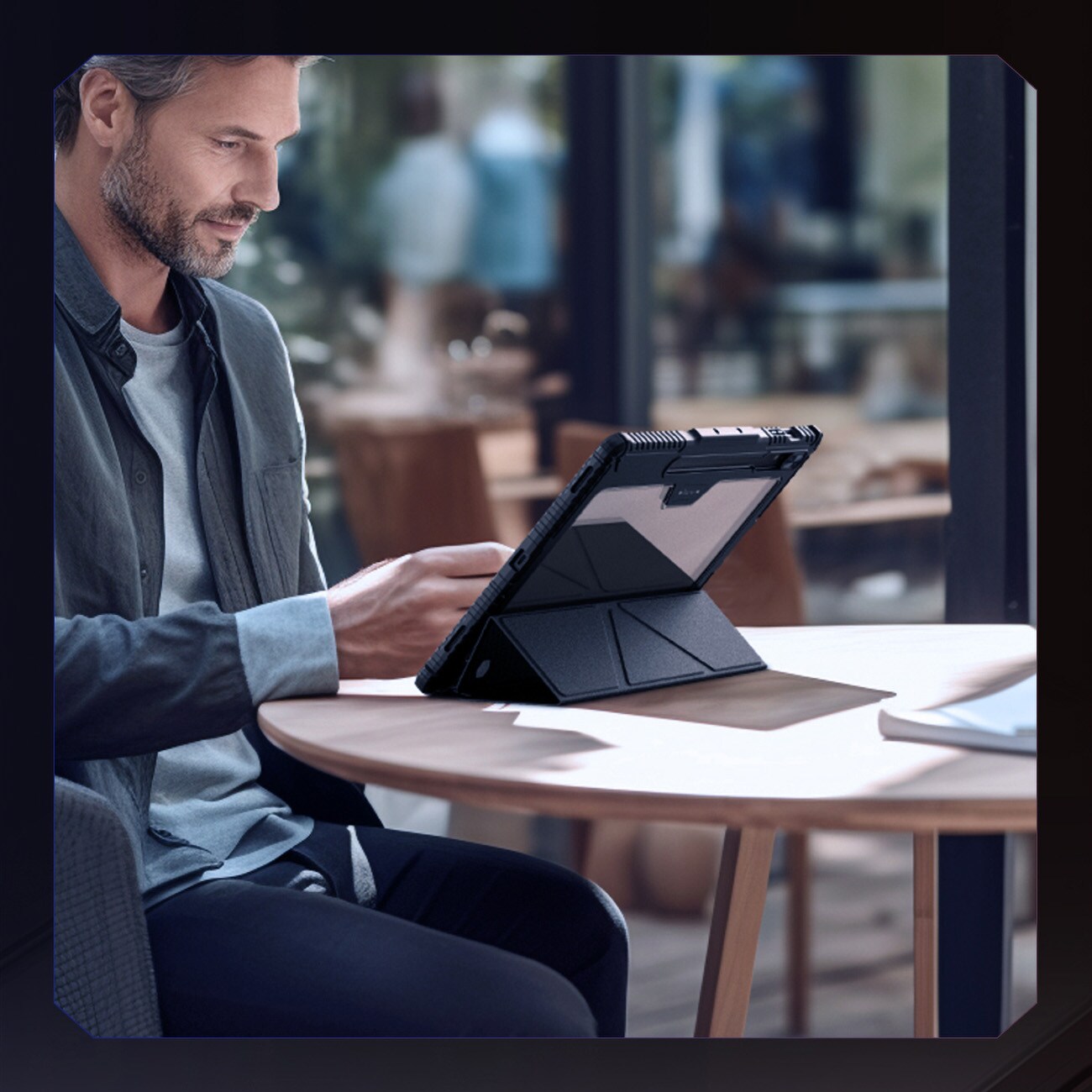 Nillkin Bumper Leather Case Pro kotelo Samsung Galaxy Tab S9+ - musta