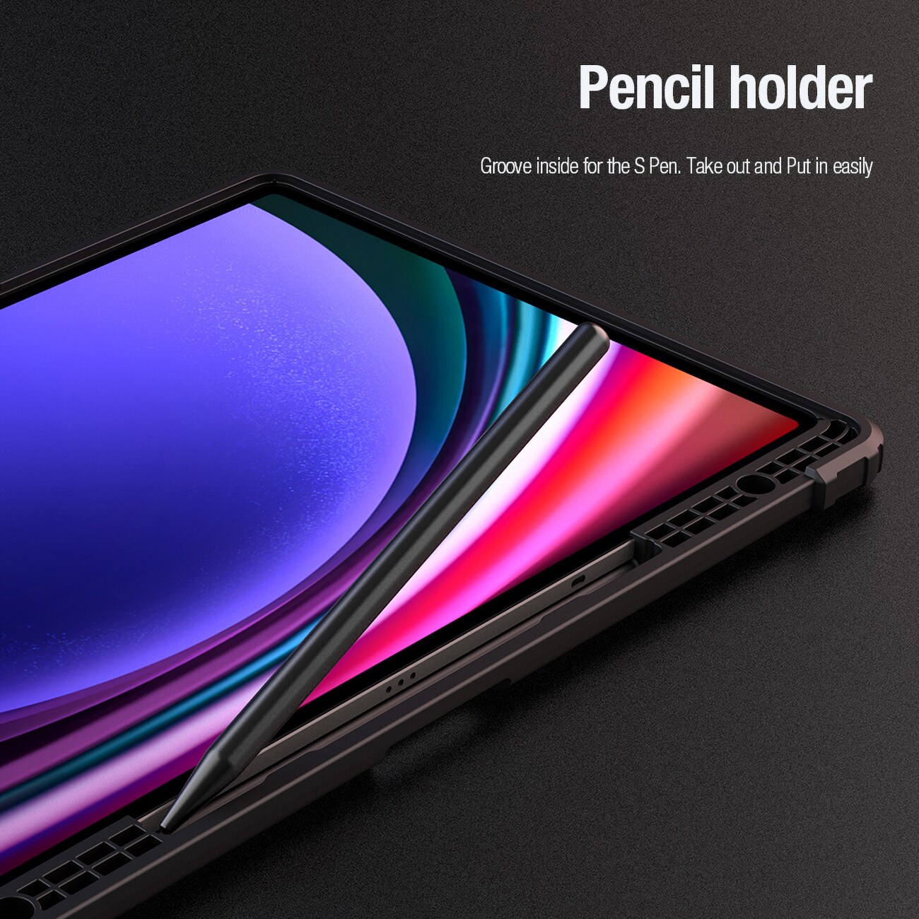 Nillkin Bumper Leather Case Pro kotelo Samsung Galaxy Tab S9+ - musta