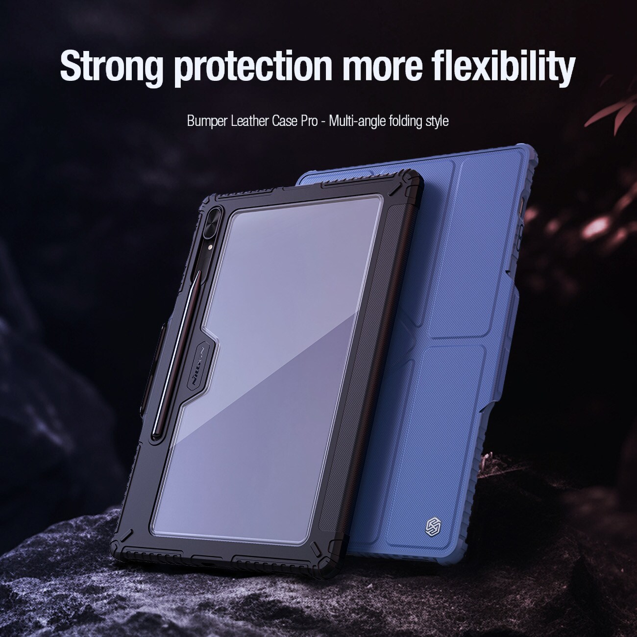 Nillkin Bumper Leather Case Pro kotelo Samsung Galaxy Tab S9+ - musta