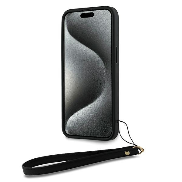 DKNY Rannehihna Stock Logo tapauksessa iPhone 14 Pro - musta