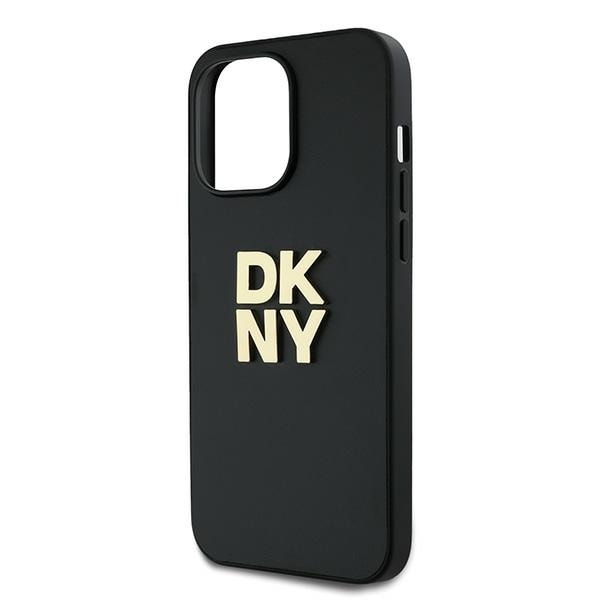 DKNY Rannehihna Stock Logo tapauksessa iPhone 14 Pro - musta