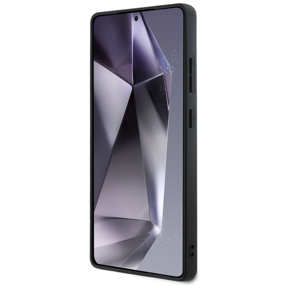 Mercedes Nahkainen vaakasuora, kohokuvioitu kaareva MagSafe-kotelo Samsung Galaxy S25 Ultra - Musta