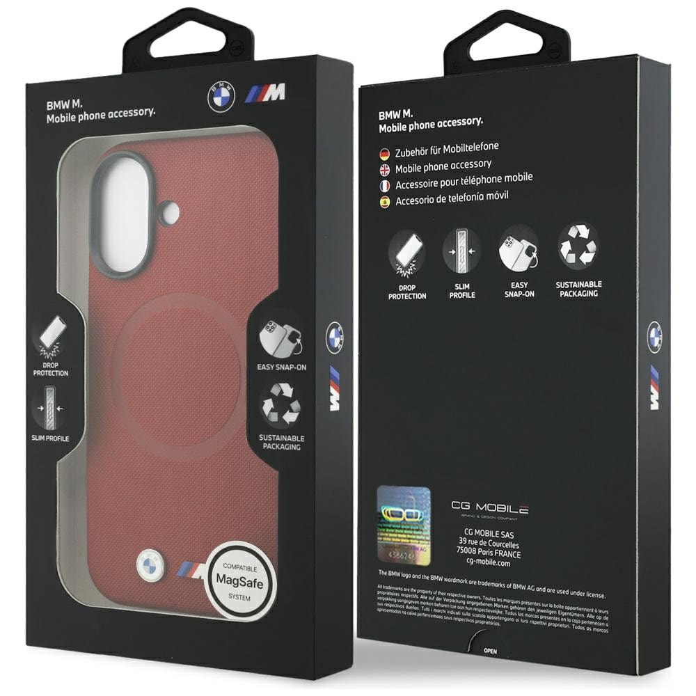 BMW M FW Metallilogo MagSafe-kotelo iPhone 17:lle - punainen