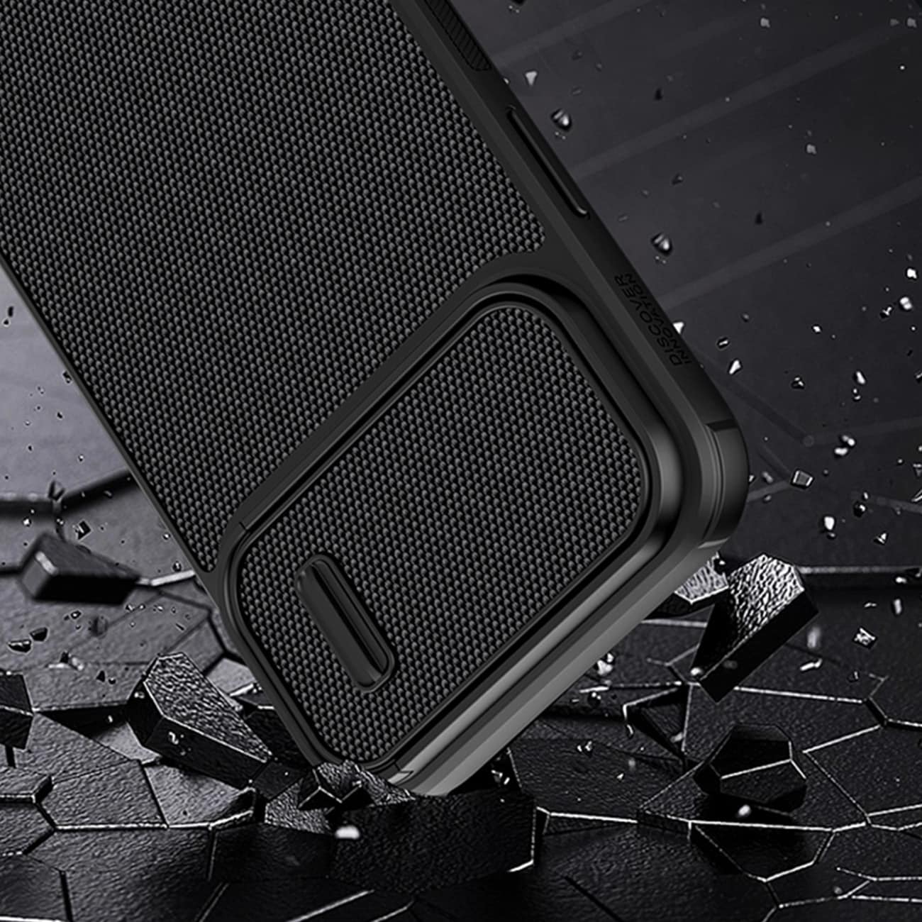 Nillkin Textured S Case for iPhone 14 Plus, panssaroitu suojus, jossa on kamerasuoja, sininen