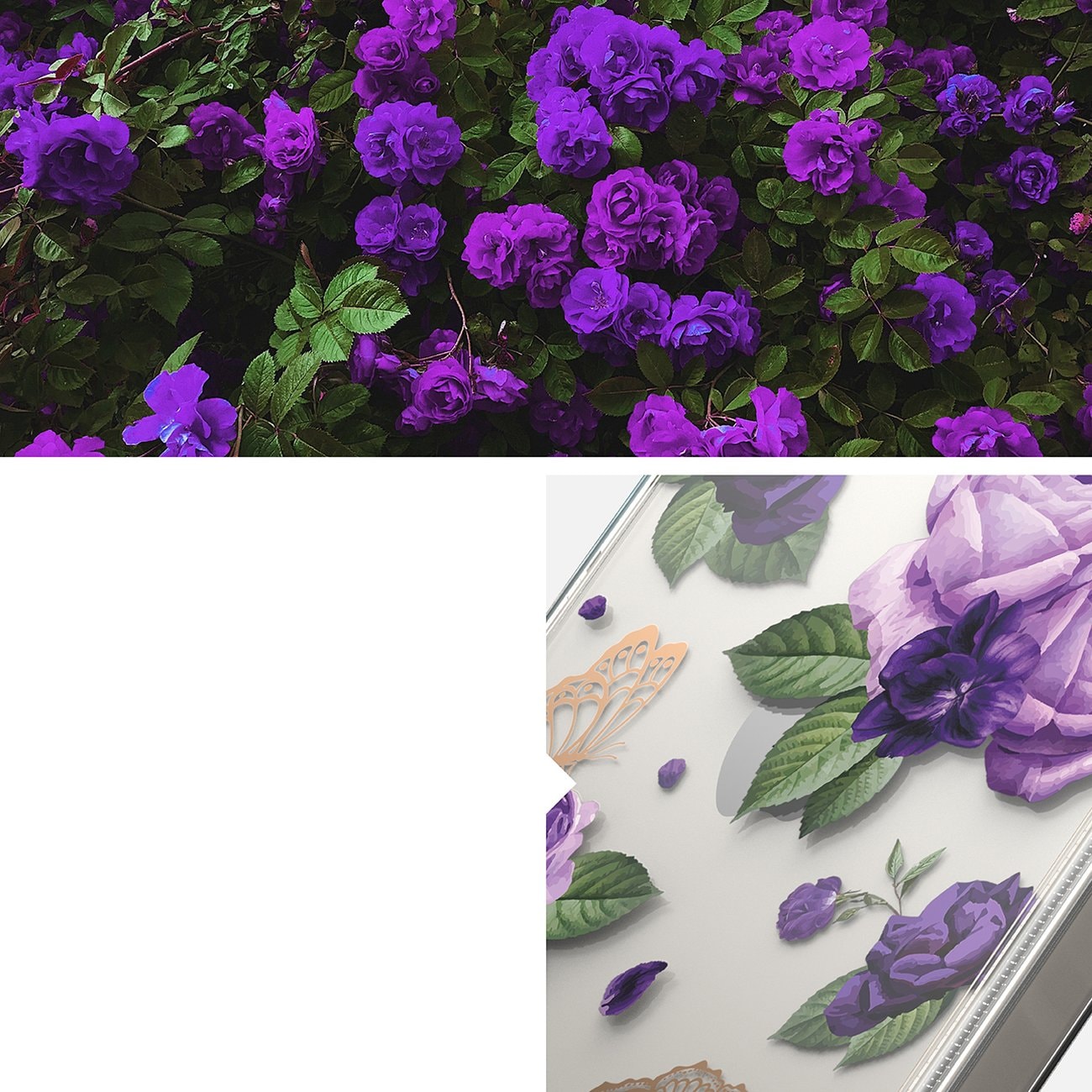 Ringke Fusion Design panssaroitu kansi geelirunko iPhone 14 Plus läpinäkyvä (violetti ruusu)