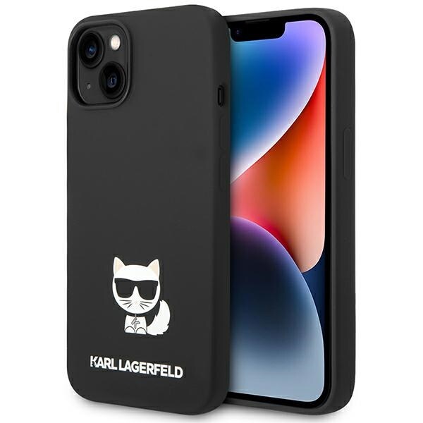Karl Lagerfeld KLHCP14MSLCTBK iPhone 14 Plus 6.7" Black Koval Case Silikoni Choupette Body